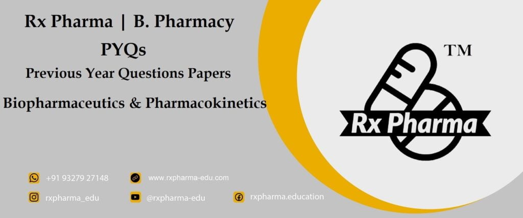 Biopharmaceutics and Pharmacokinetics PYQs Banner