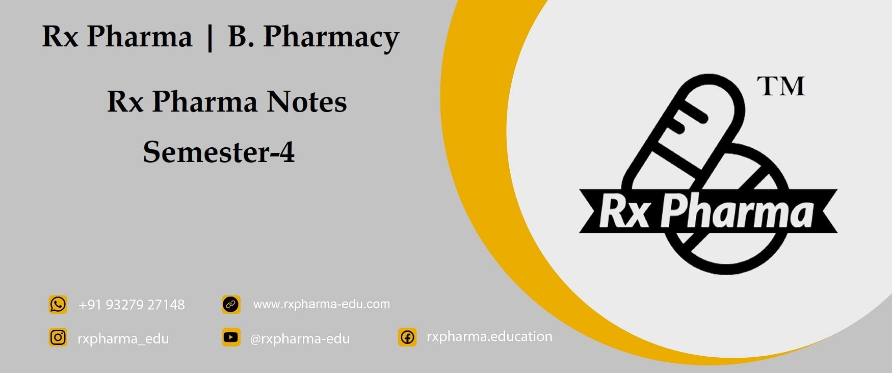 Semester-4 Notes - B. Pharmacy Banner
