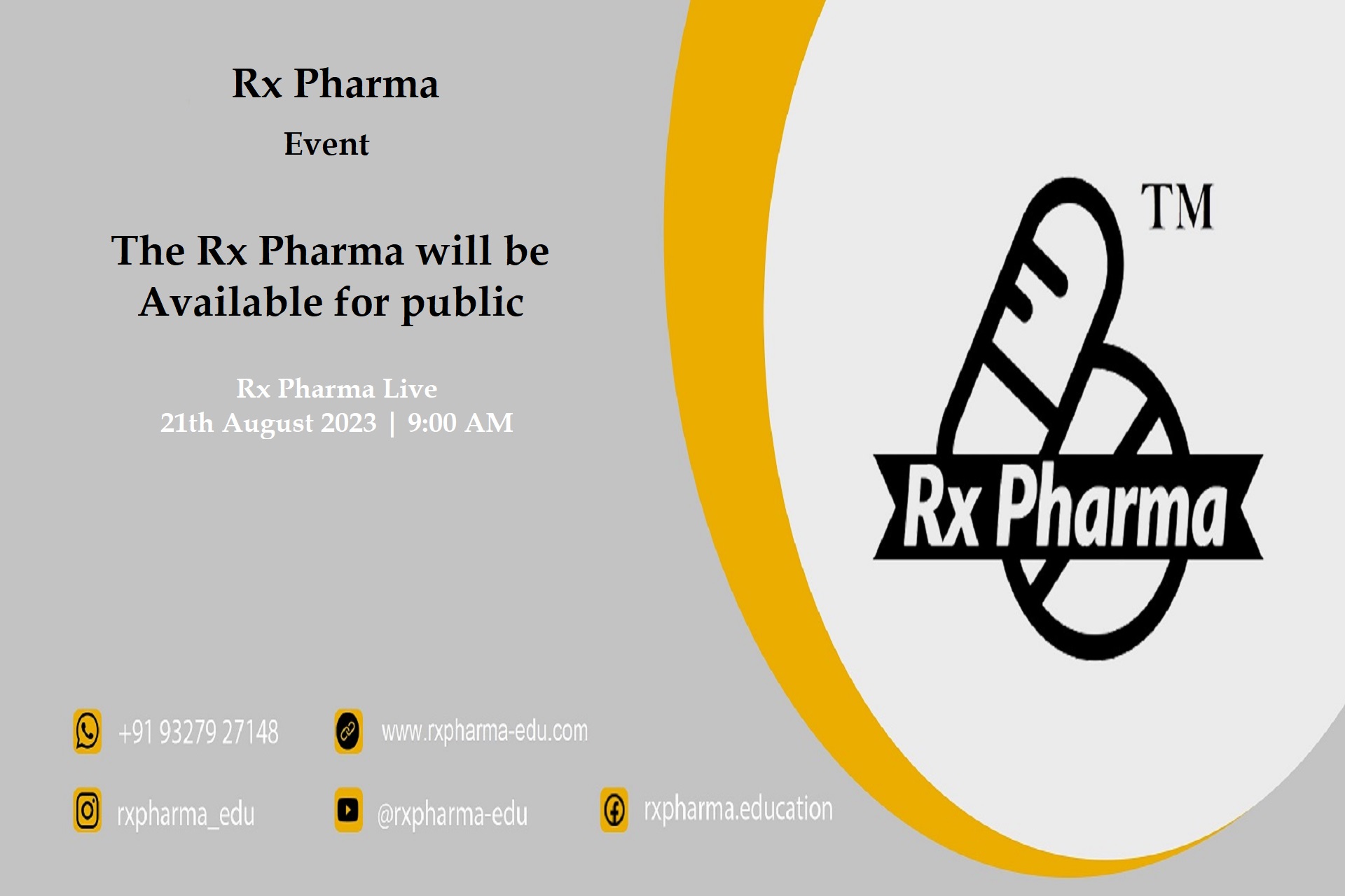 The Rx Pharma will be Available for public