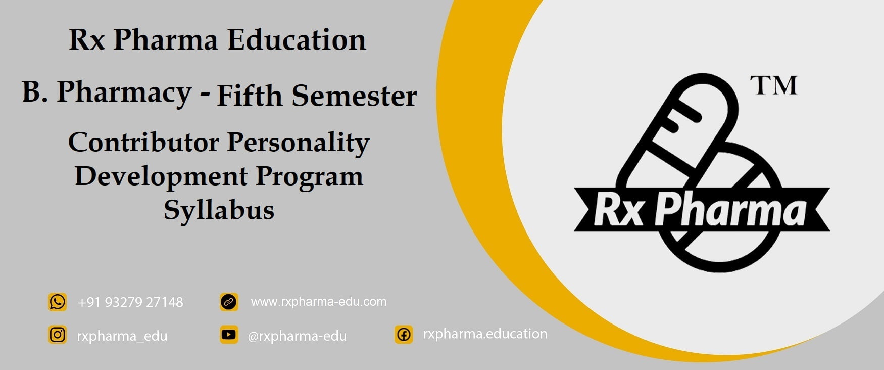 Contributor Personality Development Program Syllabus Banner