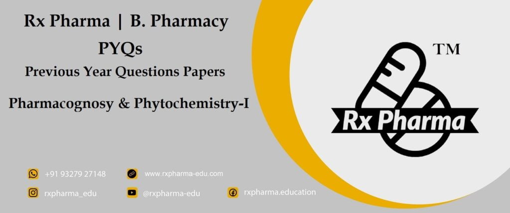 Pharmacognosy-1 PYQs Banner