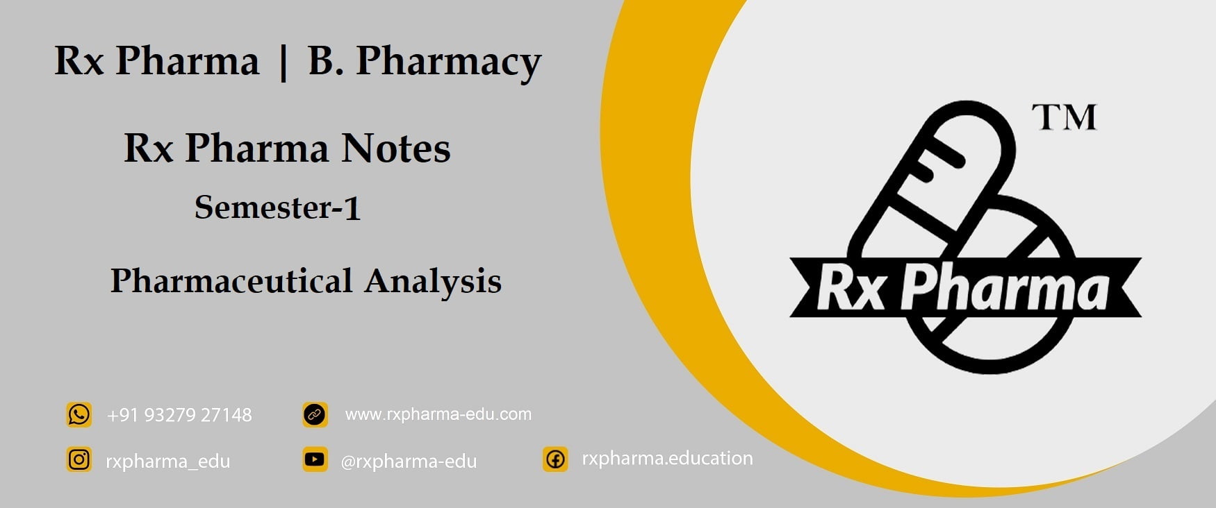 Pharmaceutical Analysis Notes Banner