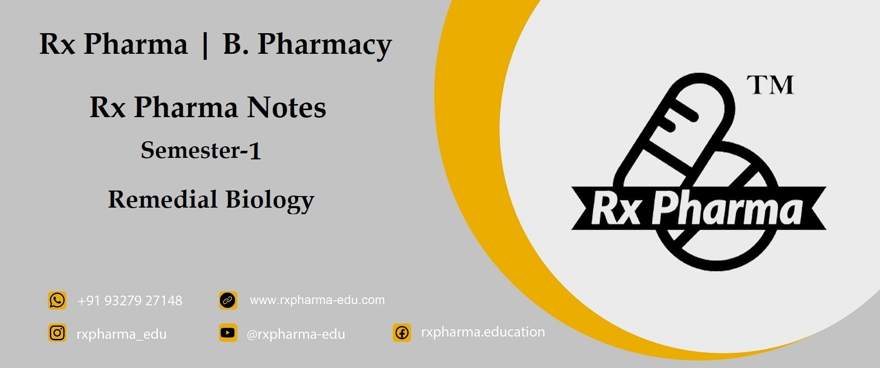 Remedial Biology Notes Banner
